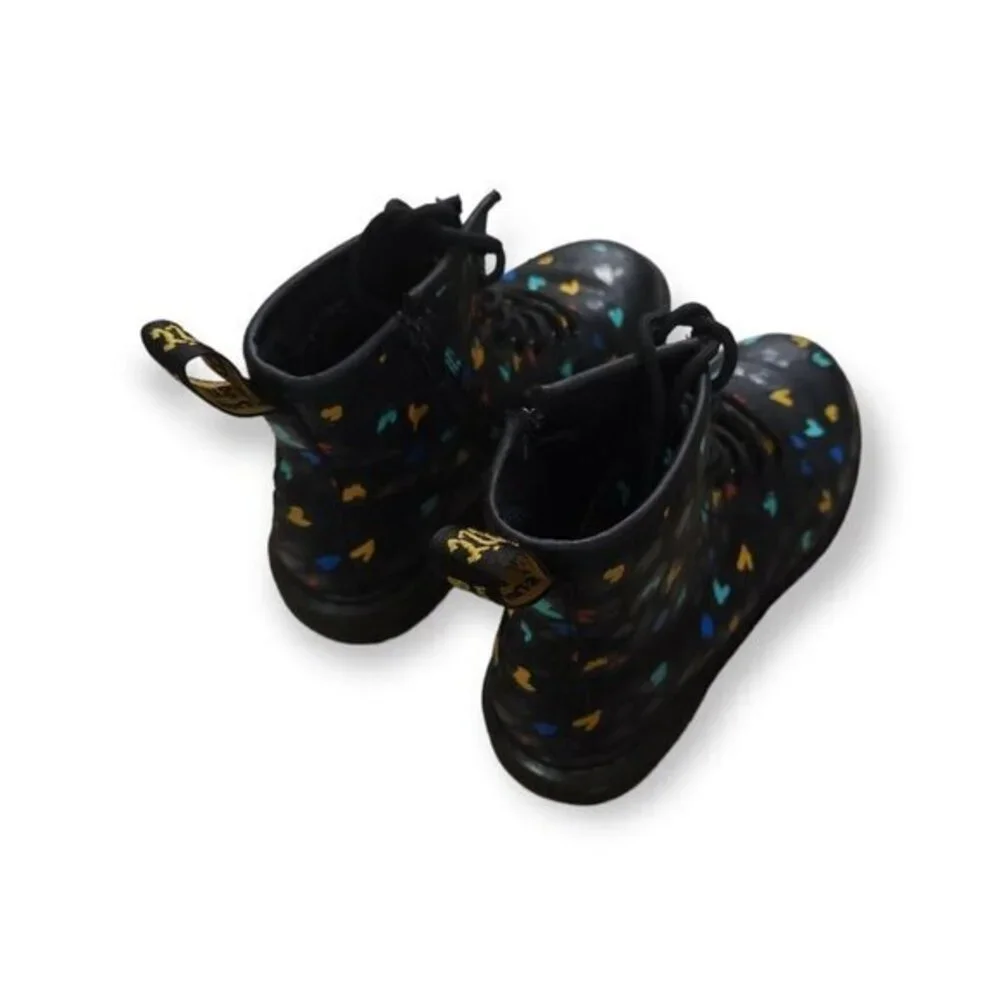 Doc Dr Martens Wild Heart Pascal Side Zip Combat Boots‎ Girls 3 US